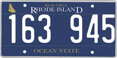 RI license plate 163945