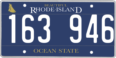 RI license plate 163946