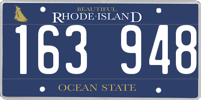 RI license plate 163948