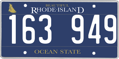 RI license plate 163949