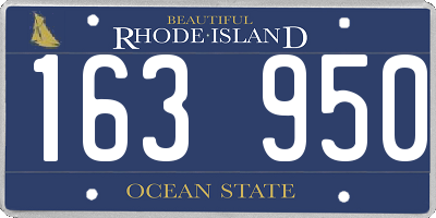 RI license plate 163950