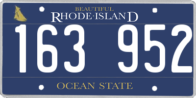 RI license plate 163952
