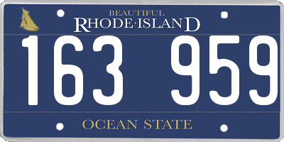 RI license plate 163959