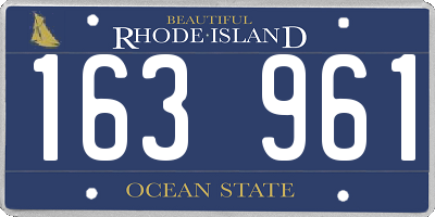 RI license plate 163961