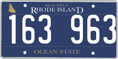 RI license plate 163963
