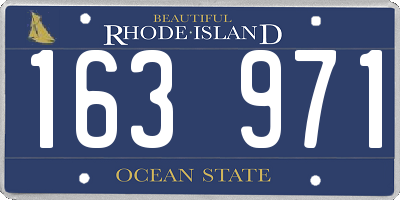 RI license plate 163971