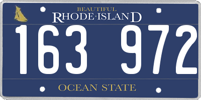 RI license plate 163972