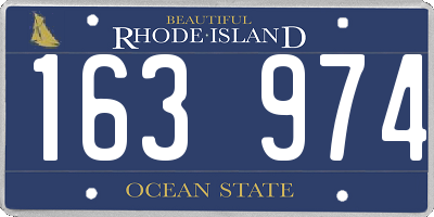 RI license plate 163974