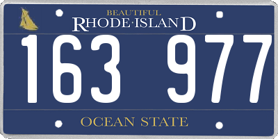 RI license plate 163977