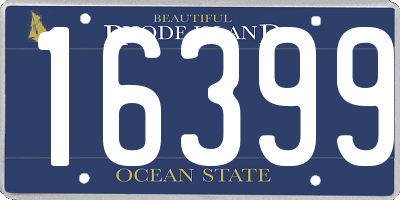 RI license plate 16399