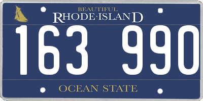 RI license plate 163990