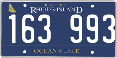 RI license plate 163993