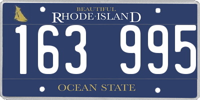 RI license plate 163995