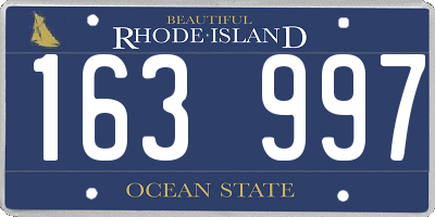 RI license plate 163997