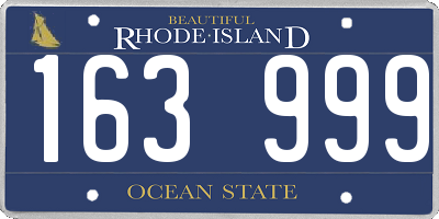 RI license plate 163999