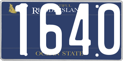 RI license plate 1640