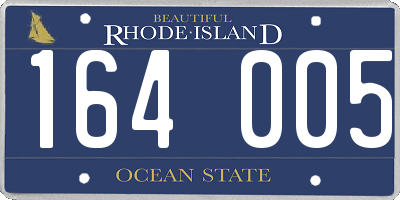 RI license plate 164005