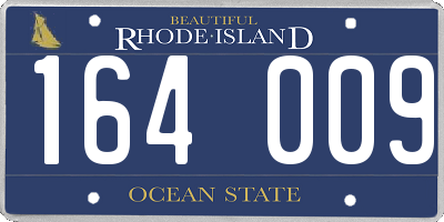 RI license plate 164009