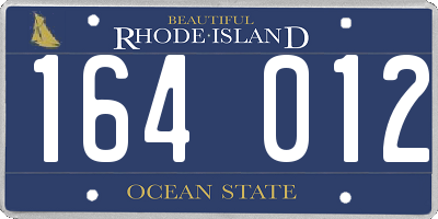 RI license plate 164012