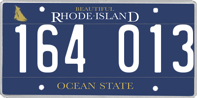 RI license plate 164013