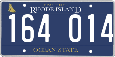 RI license plate 164014