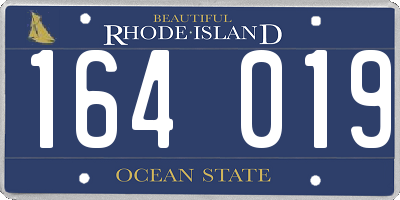 RI license plate 164019