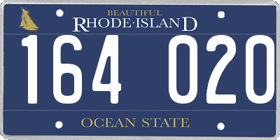 RI license plate 164020