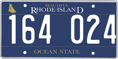 RI license plate 164024