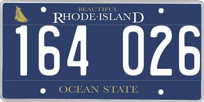 RI license plate 164026