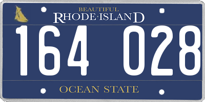 RI license plate 164028