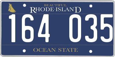 RI license plate 164035
