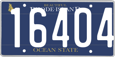 RI license plate 16404