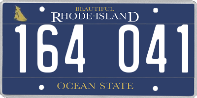 RI license plate 164041