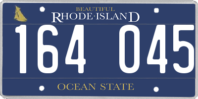 RI license plate 164045