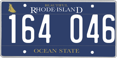 RI license plate 164046