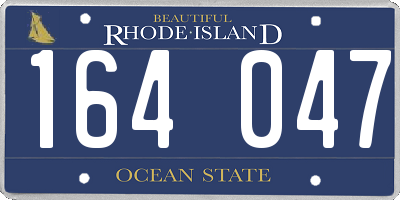 RI license plate 164047