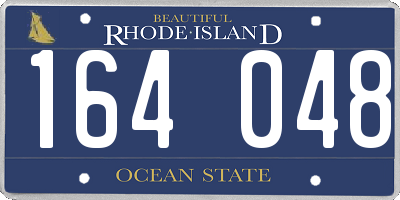 RI license plate 164048