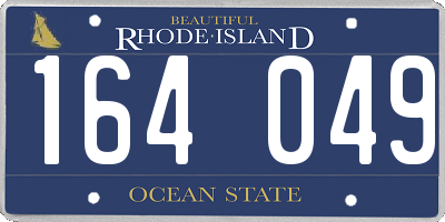 RI license plate 164049