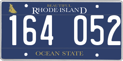 RI license plate 164052