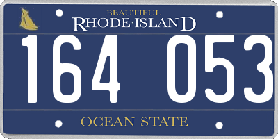 RI license plate 164053