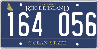 RI license plate 164056