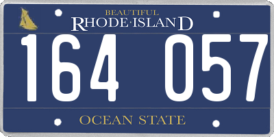 RI license plate 164057