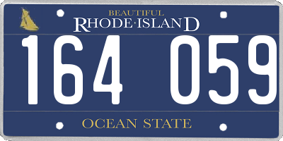 RI license plate 164059