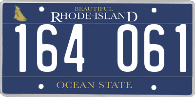 RI license plate 164061