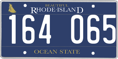 RI license plate 164065