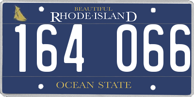 RI license plate 164066