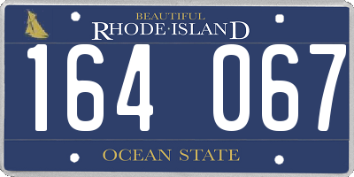 RI license plate 164067
