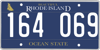 RI license plate 164069