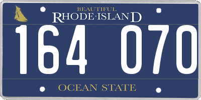 RI license plate 164070