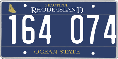 RI license plate 164074